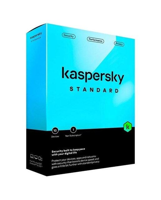 Kaspersky - Kaspersky Standard, 10 dispositivos, 1 año de suscripción.