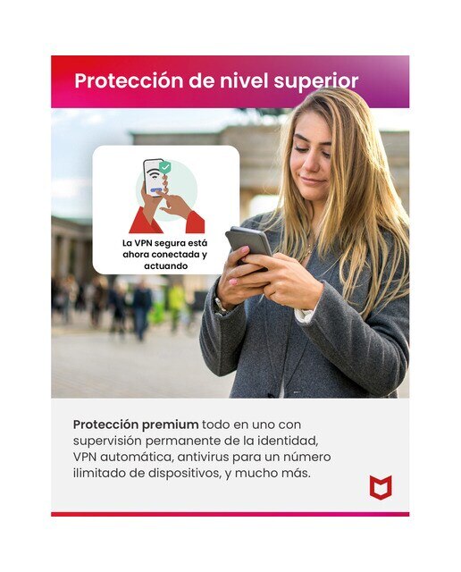 McAfee+ Premium Individual, dispositivos ilimitados (Windows/Mac/Android/iOS), Suscripción de 1 año 2