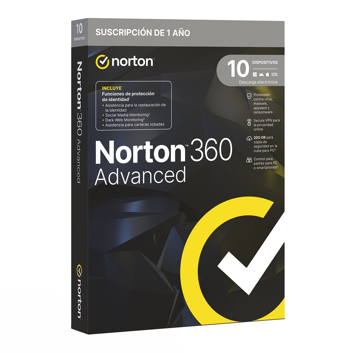 Imagen 0 de Norton 360 Advanced 2025 10 dispositivos / 1 año de suscripción