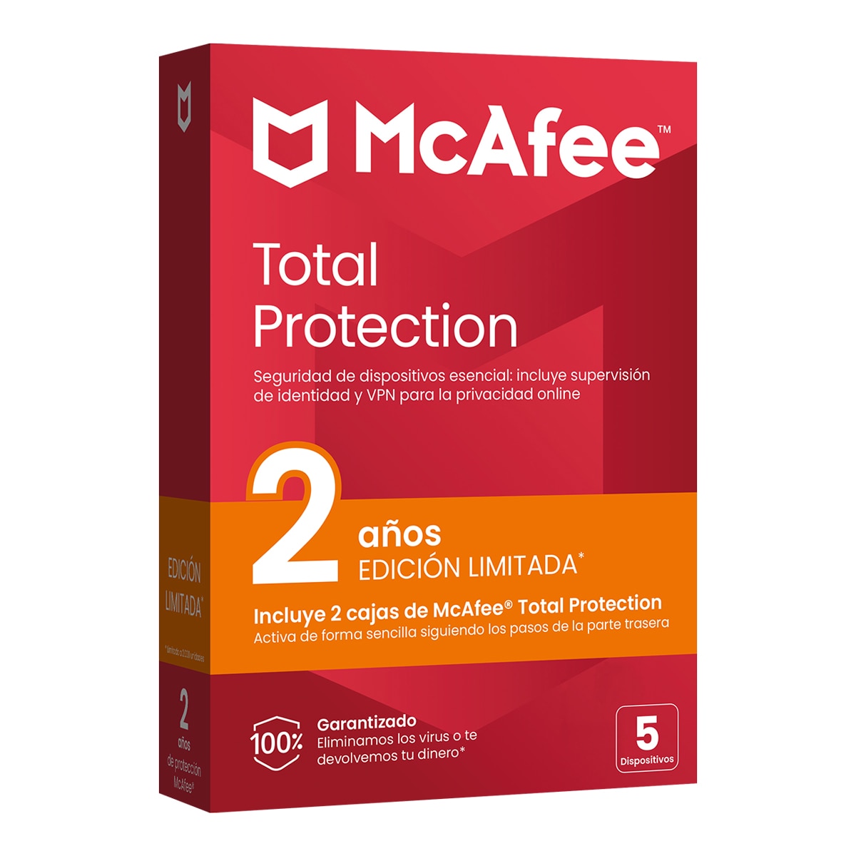 Imagen 0 de Pack de dos McAfee Total Protection, Antivirus y seguridad en Internet Multidispositivo (Windows/Mac/Android/iOS), Suscripción de 1 año