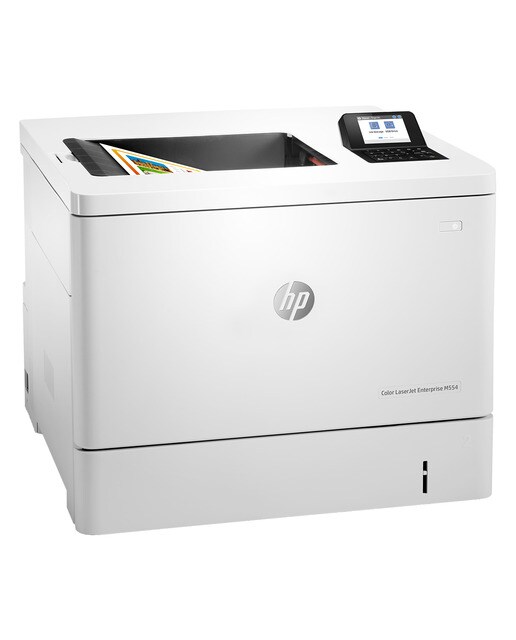 Impresora láser HP Color LaserJet Enterprise M554dn, Ethernet Blanco-5