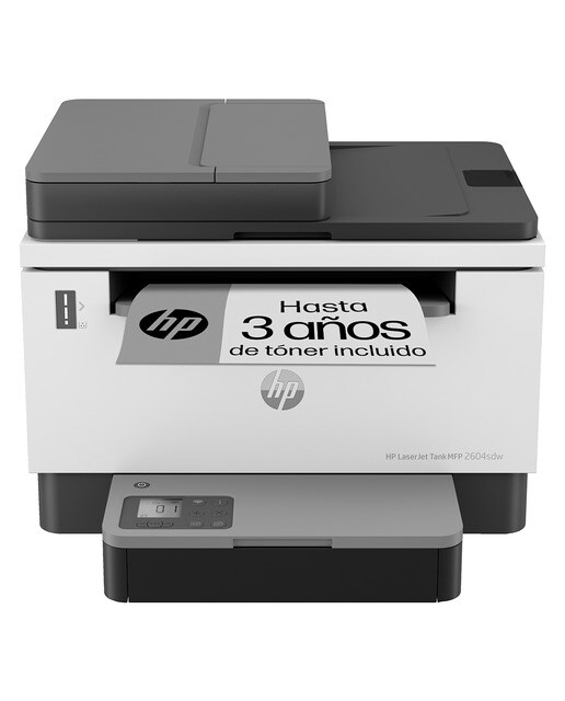 Impressora Multifunções Recarregável HP LaserJet Tank MFP 2604sdw Wi-Fi - Branco Branco / Cinzento-1