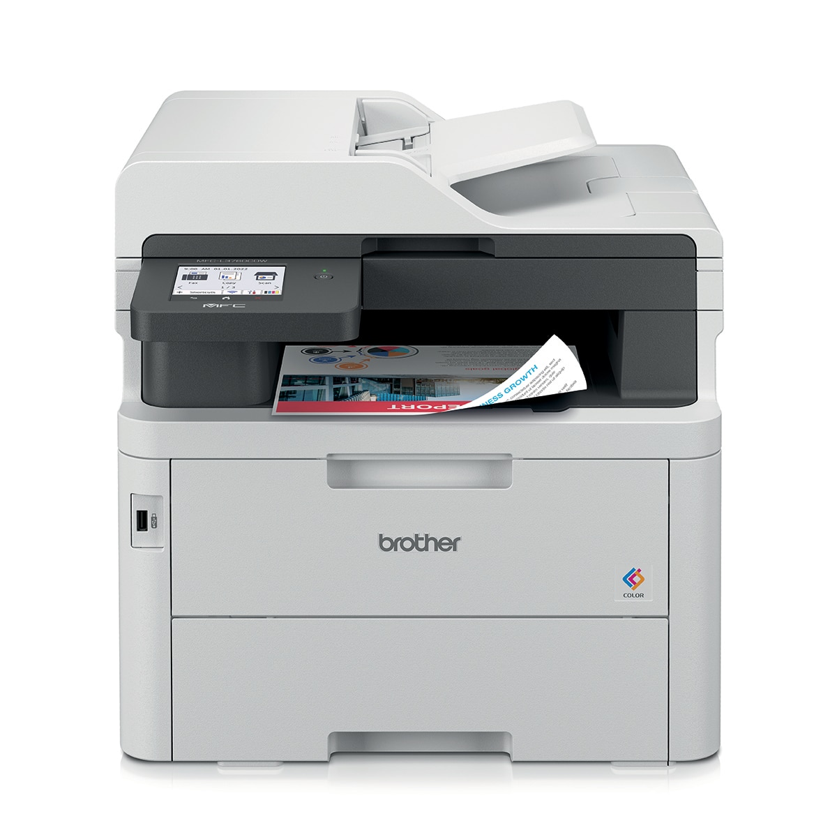 Multifunción láser color Brother MFC-L3760CDW, con dúplex y Wi-Fi Blanco / Negro-2