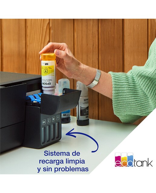 Impresora rellenable tinta Epson EcoTank ET-1810 Wi-Fi Negro-4