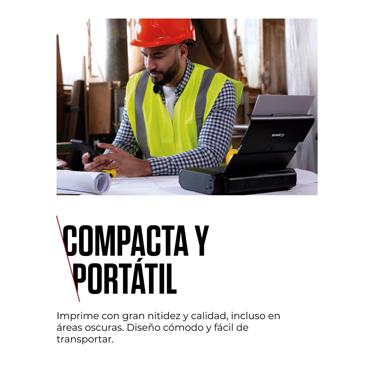 Impresora Canon MAXIFY BX110 con batería recargable, Wi-Fi, carga vía USB, preparada para tablet y smartphone Blanco-3