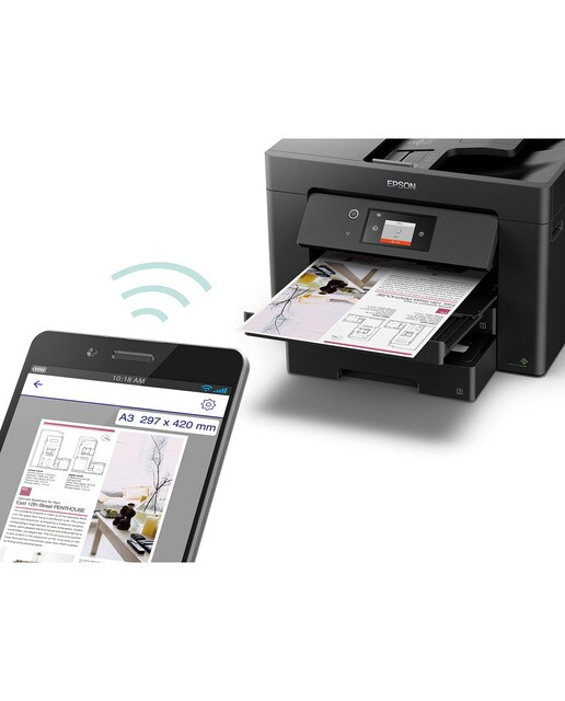 Impresora Multifunción tinta Epson WorkForce WF-7830DTWF, Wi-Fi, Fax e impresión A3 Negro-4