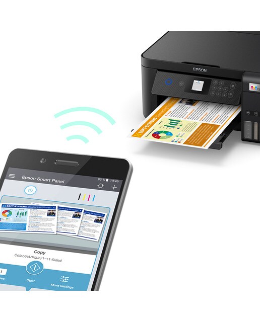 Impresora Multifunción rellenable tinta Epson EcoTank ET-2850, Wi-Fi - Negro Negro-3