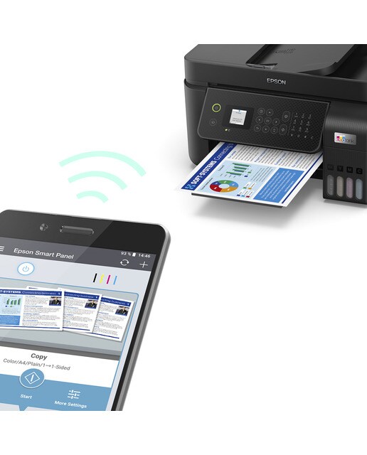 Impresora Multifunción rellenable tinta Epson EcoTank ET-4800, Fax, Wi-Fi Negro-5