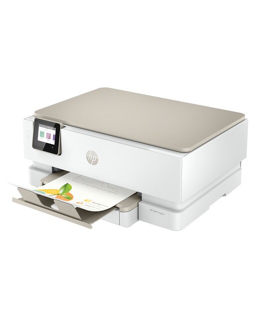 Impresora Multifunción HP Envy Inspire 7224e, WiFi, USB, color, doble cara, compatible con Instant Ink Beige / Blanco-4