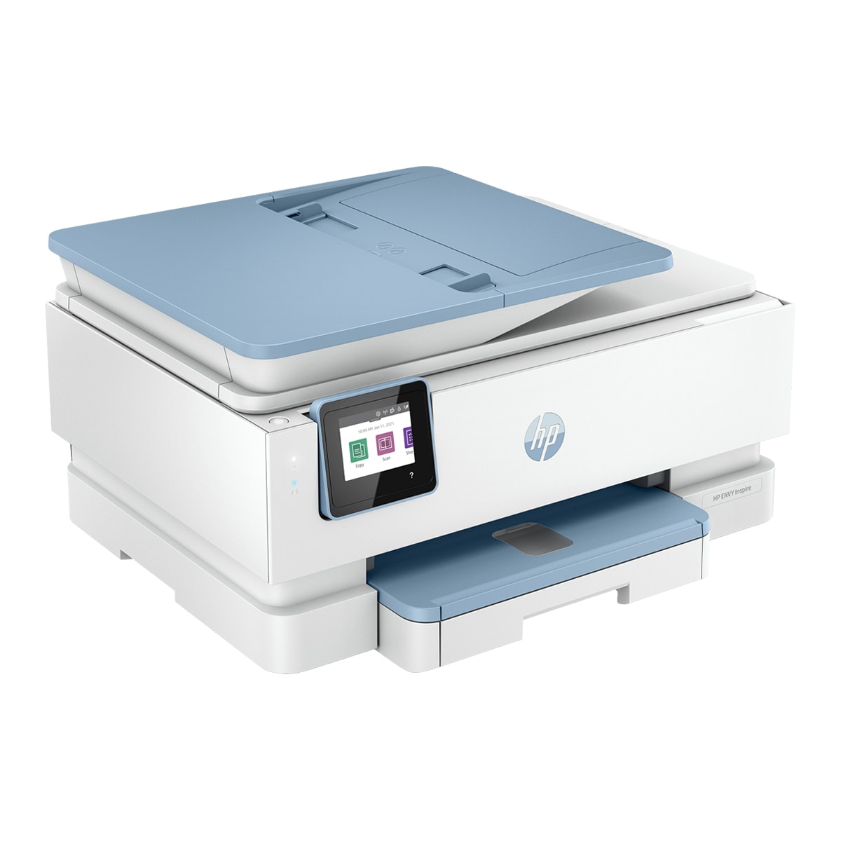 Impresora Multifunción HP Envy Inspire 7921e, WiFi, USB, color, 3 meses de impresión Instant Ink con HP+, doble cara Azul / Blanco-7