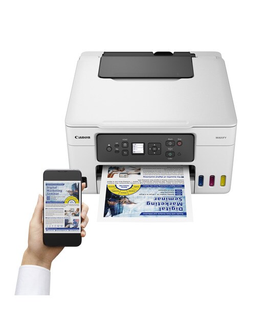Impresora Multifunción Canon MAXIFY GX3050, Wi-Fi y Cloud Link - Blanco Blanco-7