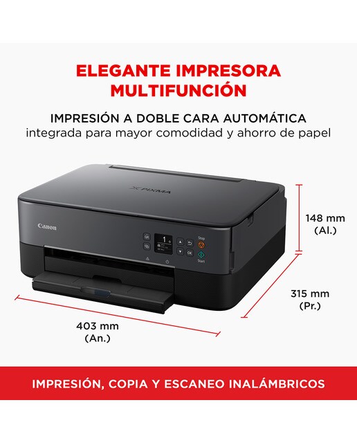 Impresora multifunción tinta Canon PIXMA TS5350i, Wi-Fi. Compatible PIXMA Print Plan Negro-2