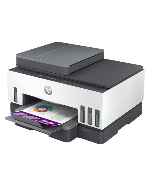 Impresora Multifunción Rellenable Tinta HP Smart Tank 7605, Fax y Wi-Fi - Blanco / Negro Blanco / Negro-4