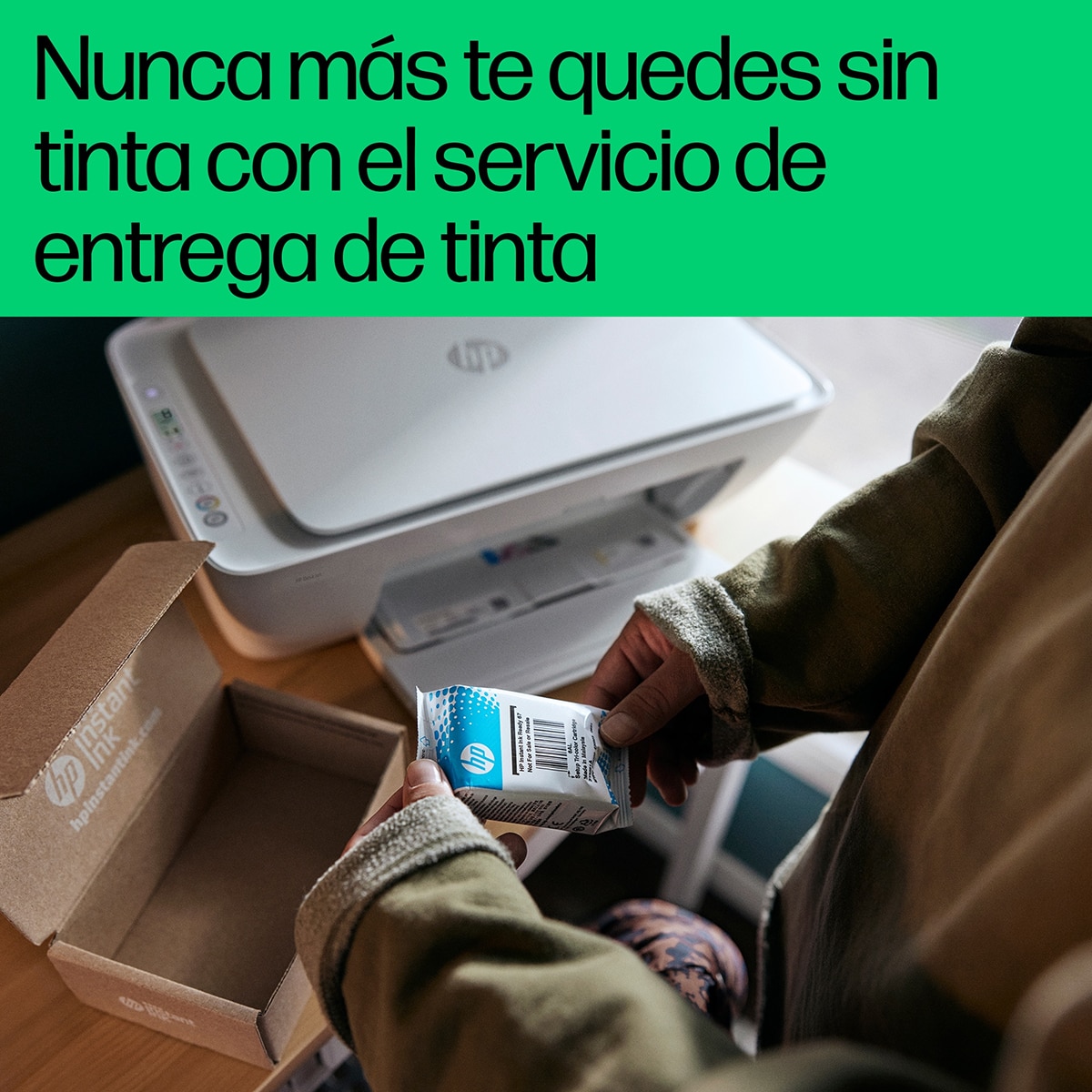 Impresora Multifunción HP Deskjet 2822e, WiFi, USB, color, compatible con Instant Ink Blanco / Azul-8