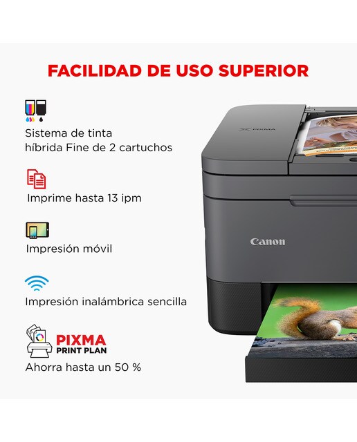 Impresora Multifunción 3 en 1 Canon PIXMA TS7450i, impresión a doble cara automática, ADF y WiFi. Compatible con PIXMA Print Plan Negro-4