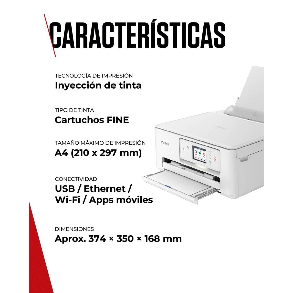 Impresora Multifunción 3 en 1 Canon PIXMA TS7650i, impresión a doble cara automática y WiFi. Compatible con PIXMA Print Plan Blanco-7