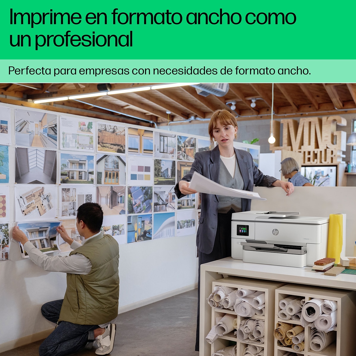 Impresora A3 Multifunción HP OfficeJet Pro 9720e, HP+, Wi-Fi, compatible con Instant Ink - Blanco Blanco-10