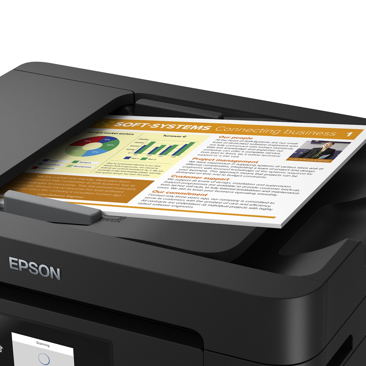 Multifunción Epson Workforce Pro WF-3820DWF Wi-Fi, Fax Negro-4