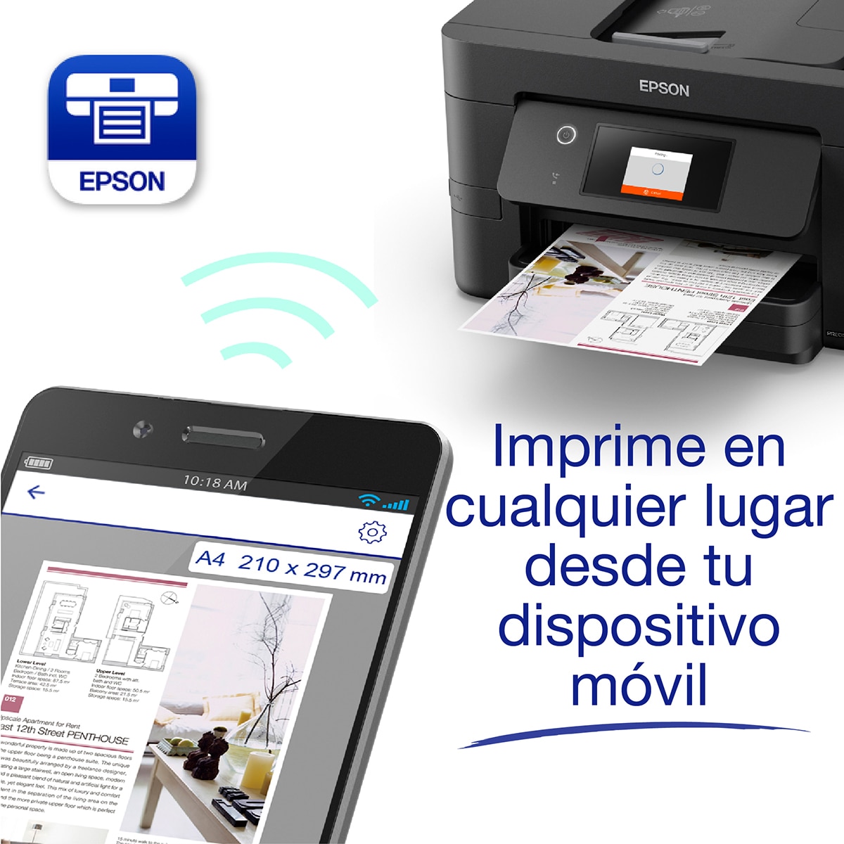 Multifunción Epson Workforce Pro WF-3820DWF Wi-Fi, Fax Negro-5