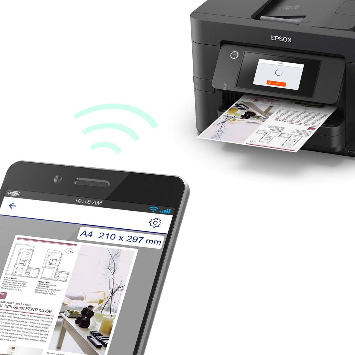 Multifunción Epson Workforce Pro WF-4820DWF Wi-Fi, Fax Negro-4