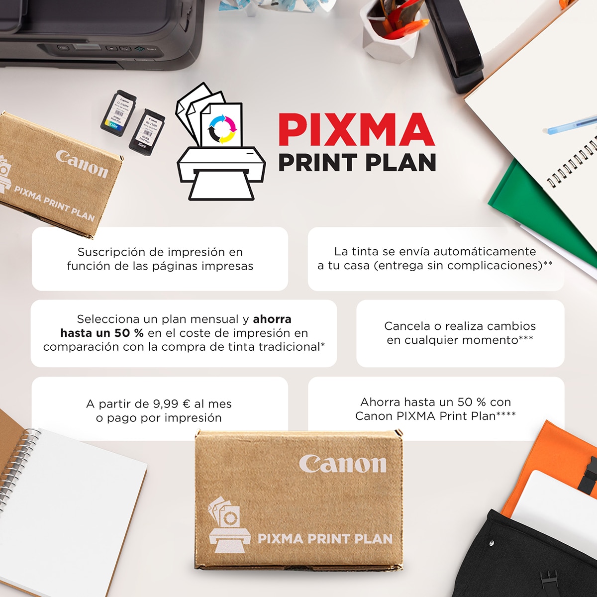 Impresora Multifunción 3 en 1 Canon PIXMA TS3750i, alimentación de papel posterior y WiFi. Compatible con PIXMA Print Plan Negro-6