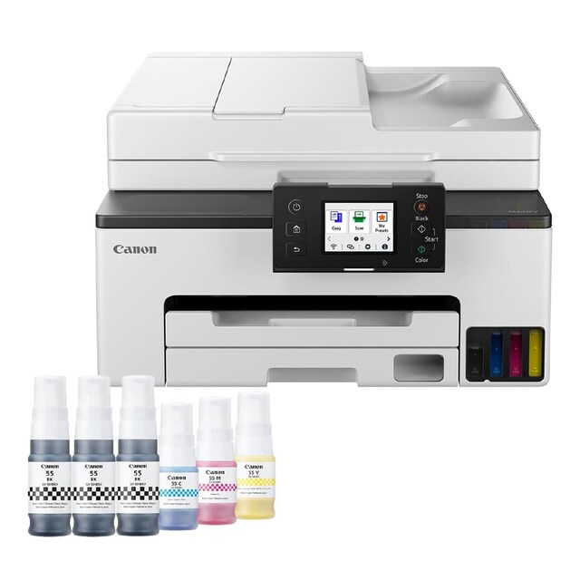 Imagen 0 de Impresora Multifunción Canon 4 en 1 MAXIFY GX2050 MegaTank con ADF, Wi-Fi, depósitos de tinta rellenables, 2 botellas negras extra