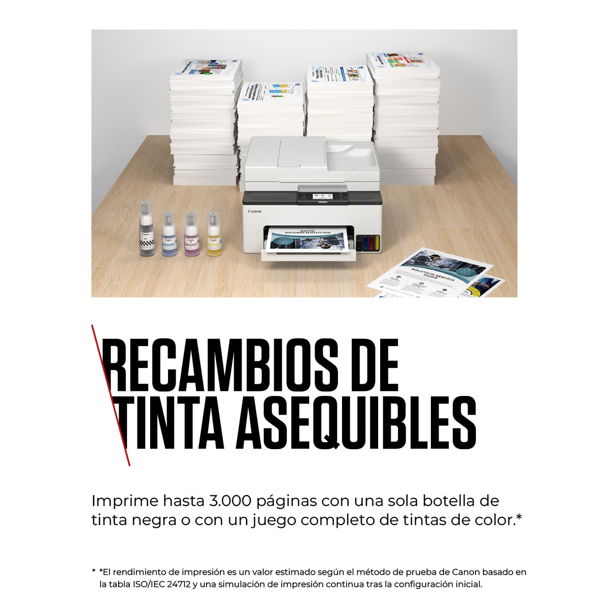 Impresora Multifunción Canon 4 en 1 MAXIFY GX2050 MegaTank con ADF, Wi-Fi, depósitos de tinta rellenables, 2 botellas negras extra Blanco-3