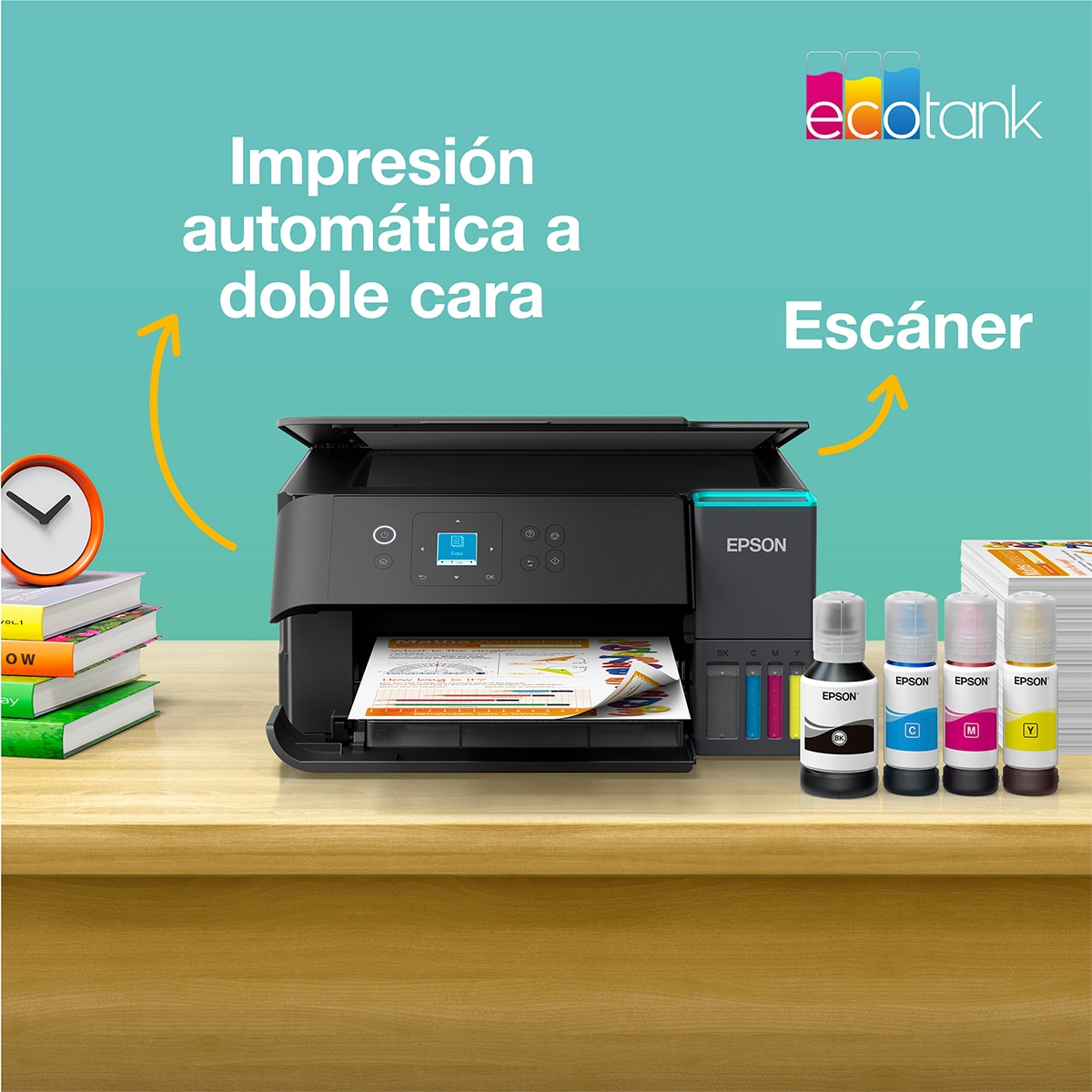 Impresora Multifunción Epson EcoTank ET-2950, Wi-Fi Negro-5