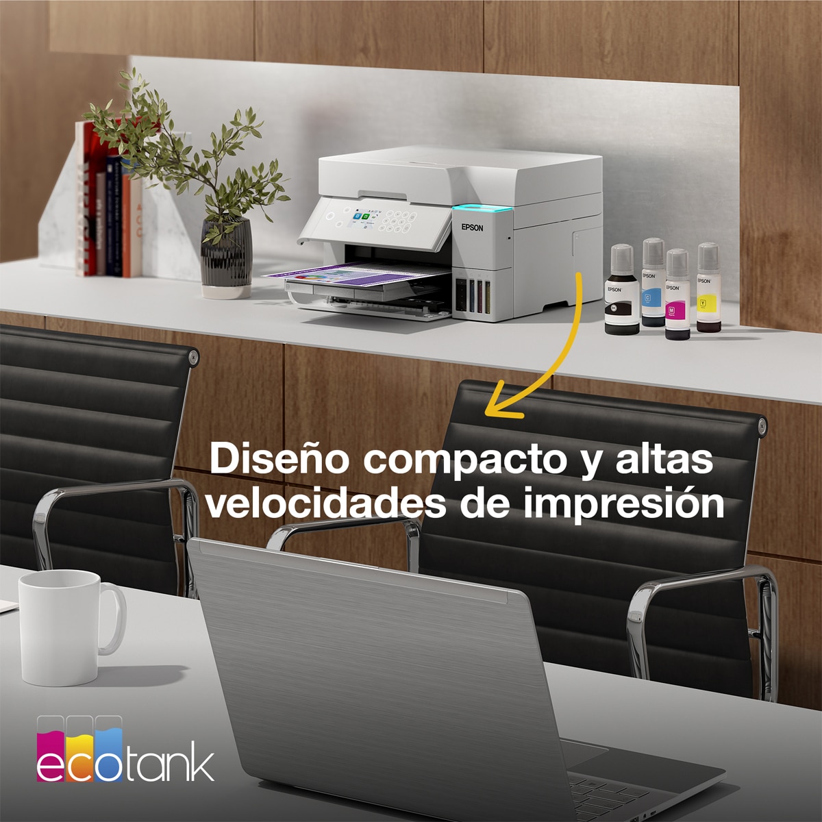 Impresora Mutifunción rellenable tinta Epson EcoTank ET-3956, ADF y Wi-Fi Blanco Blanco-7