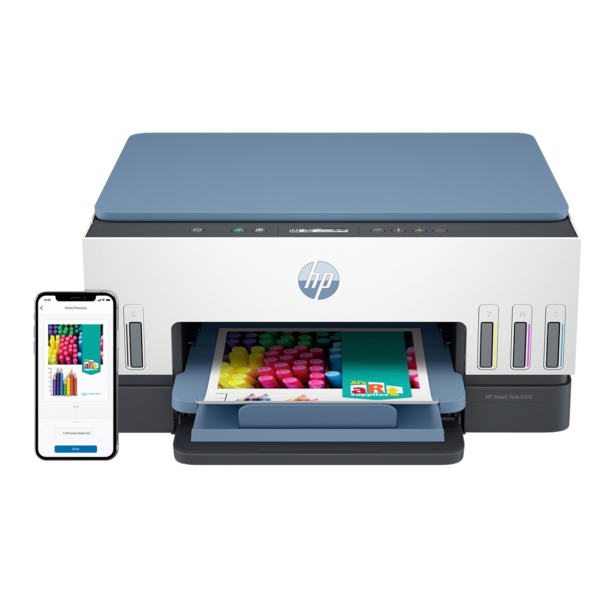 Impresora multifunción HP Smart Tank 6006 Wi-Fi Blanco / Azul-3