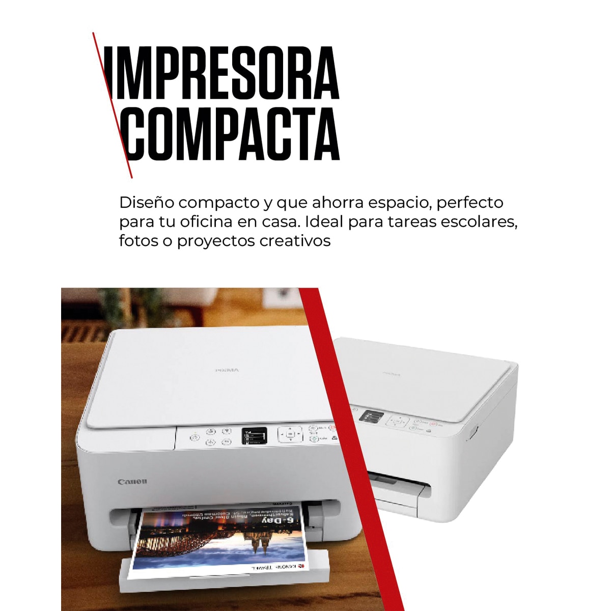 Impresora Multifunción 3 en 1 Canon PIXMA TS6550i con impresión a doble cara automática, pantalla Oled y WiFi. Compatible con PIXMA Print Plan Blanco-5