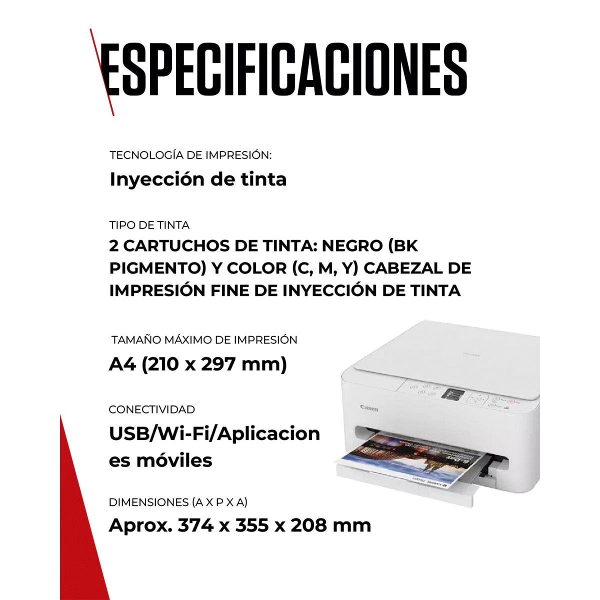 Impresora Multifunción 3 en 1 Canon PIXMA TS6550i con impresión a doble cara automática, pantalla Oled y WiFi. Compatible con PIXMA Print Plan Blanco-6