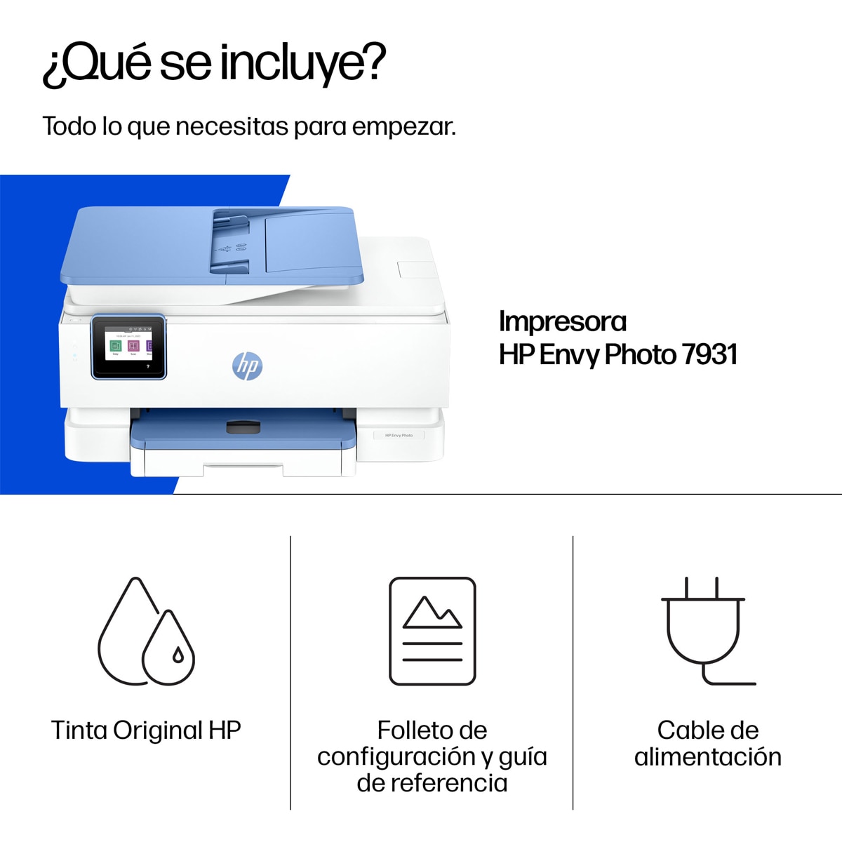 Impresora Multifunción HP Envy Photo 7931 Wi-Fi Blanco / Azul-5