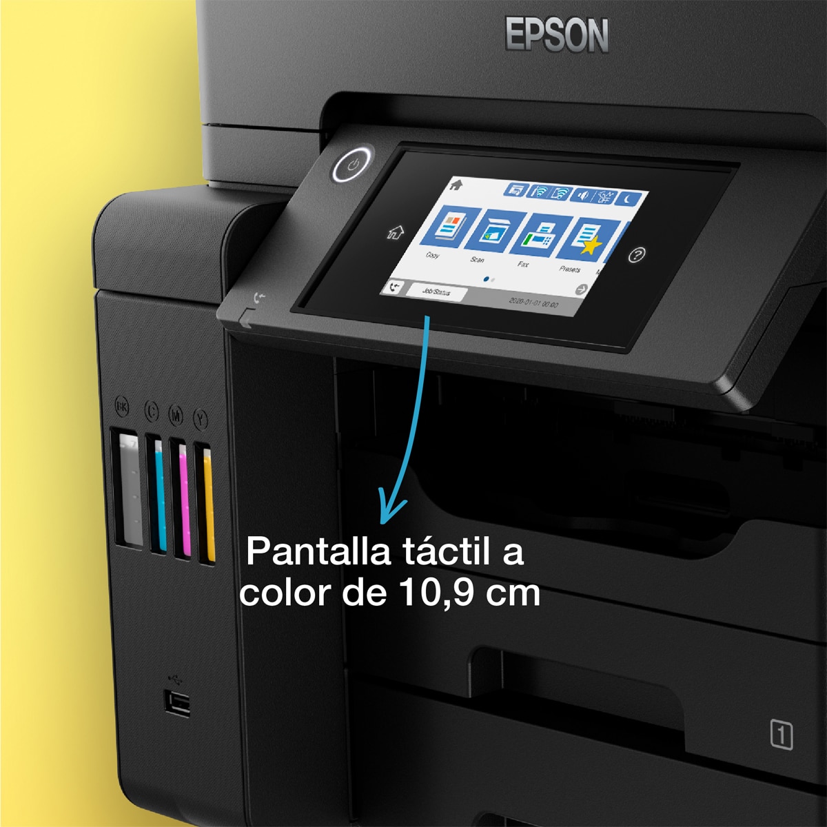 Impresora multifunción rellenable tinta Epson EcoTank ET-5805, A4, Wi-Fi, ADF Negro-4