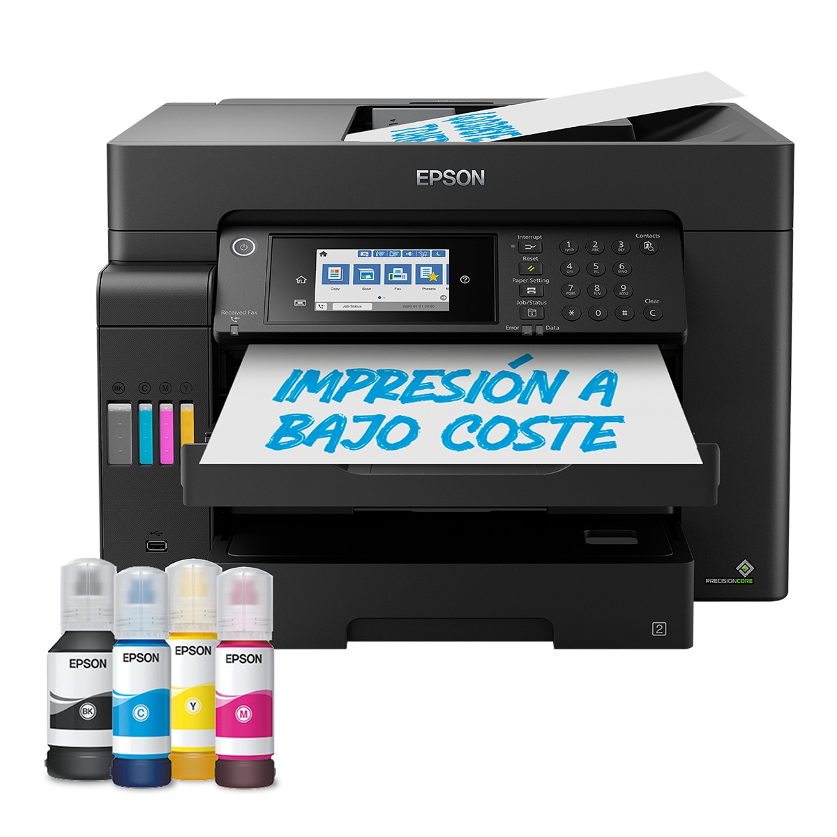 Impresora multifunción rellenable tinta Epson EcoTank ET-16605, A3+, Wi-Fi, ADF Negro-1