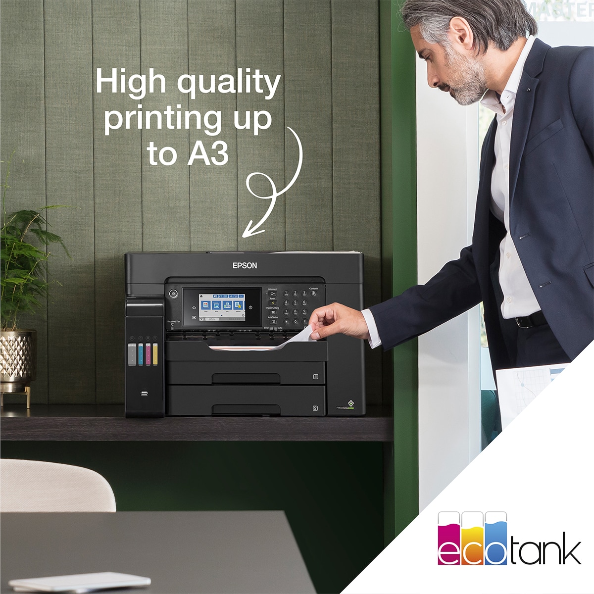 Impresora multifunción rellenable tinta Epson EcoTank ET-16605, A3+, Wi-Fi, ADF Negro-7