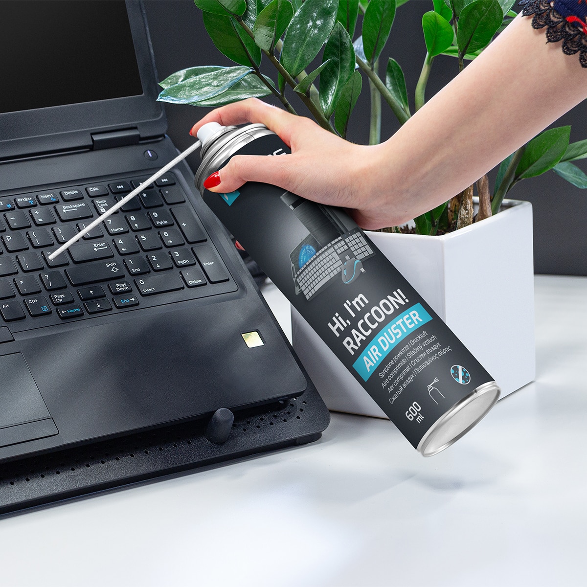 Aire comprimido Natec Raccoon 600ml Negro-3