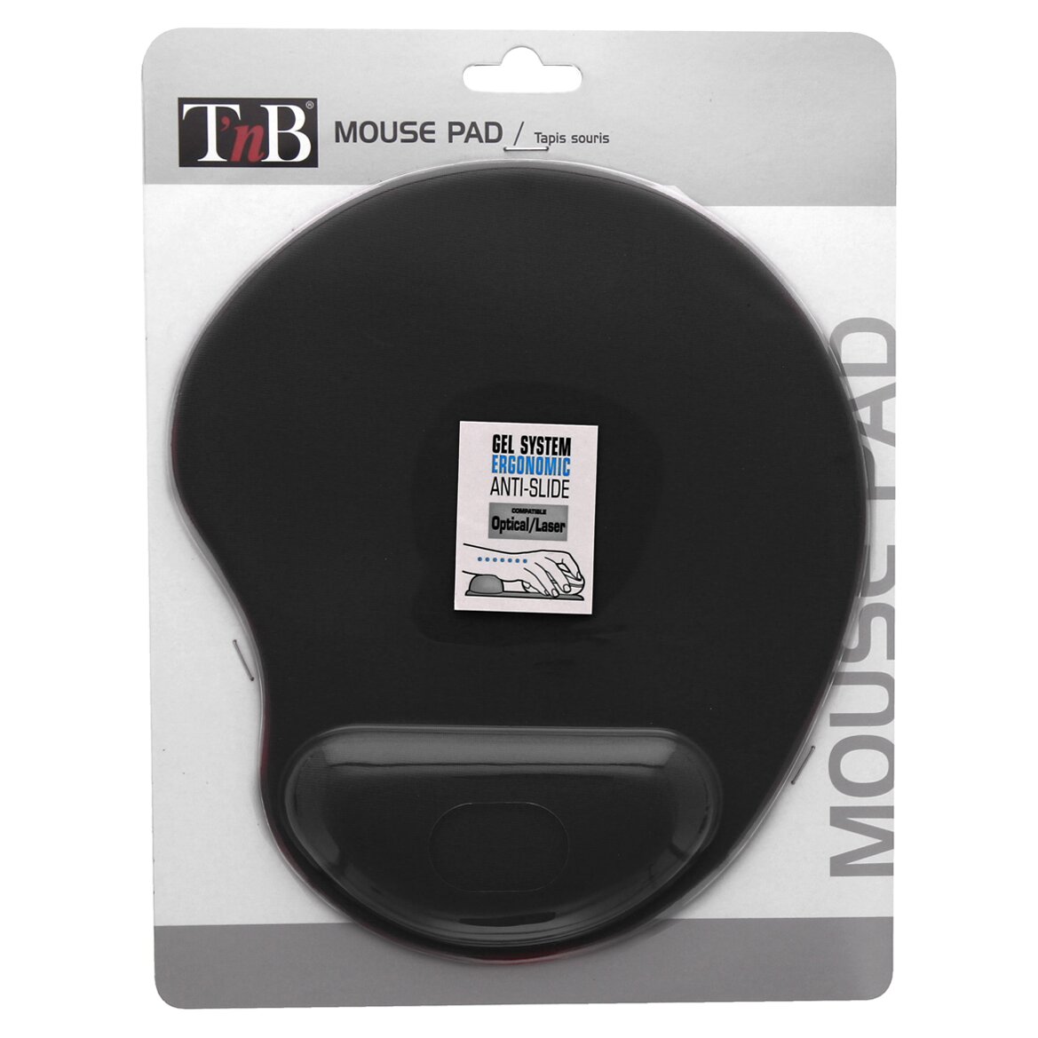 Alfombrilla para ratón con reposamuñecas TNB negra Negro-2
