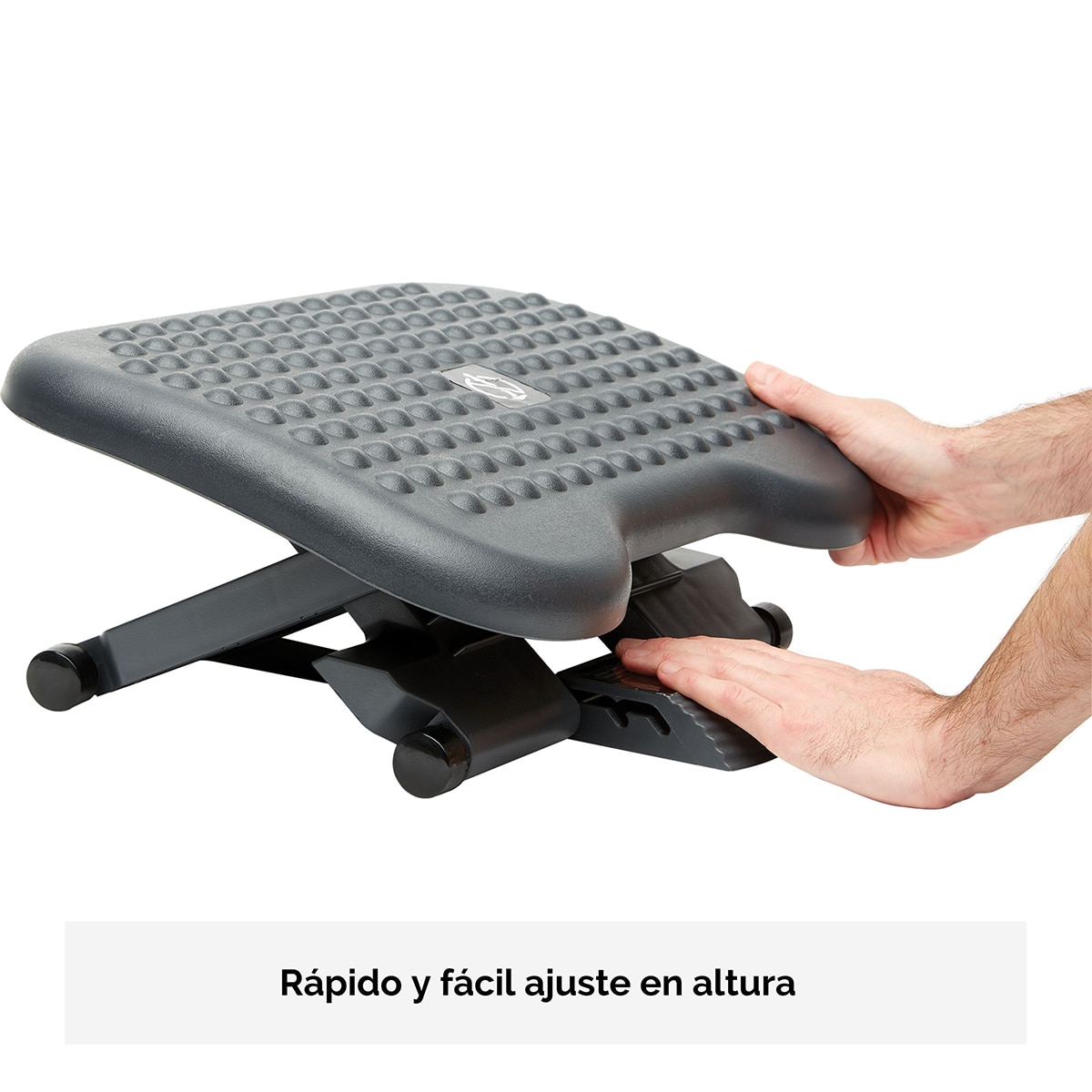 Reposapiés Ergonómico Fellowes Ergo, ajustable en altura e inclinación - Negro Negro-3