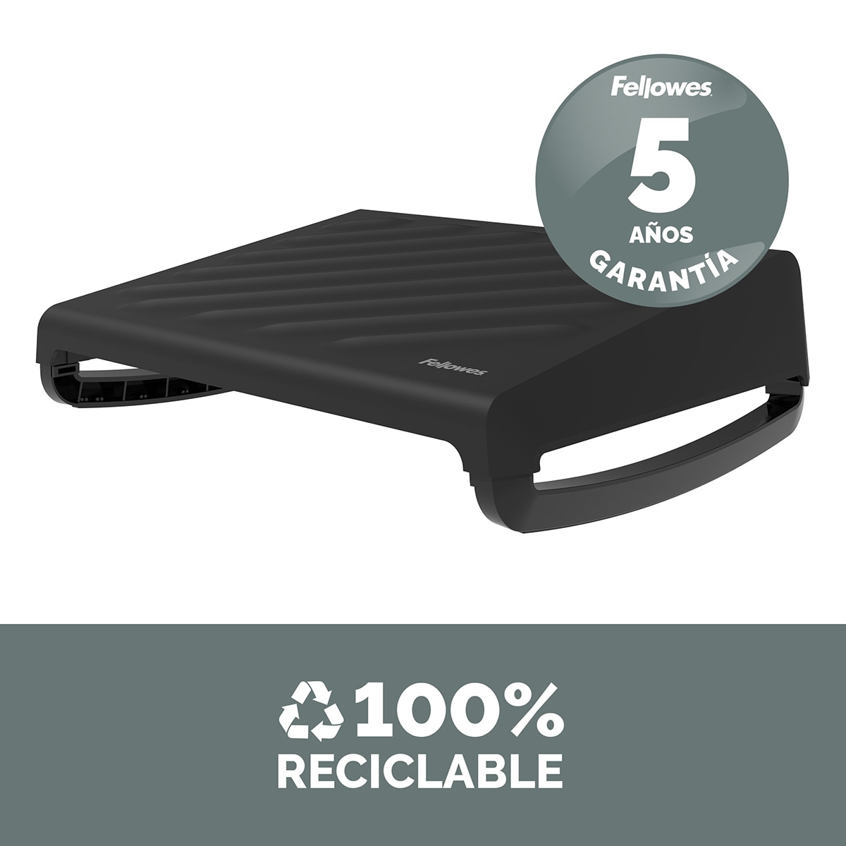 Reposapiés Ergonómico ajustable Fellowes Breyta, 100% reciclable Negro-8