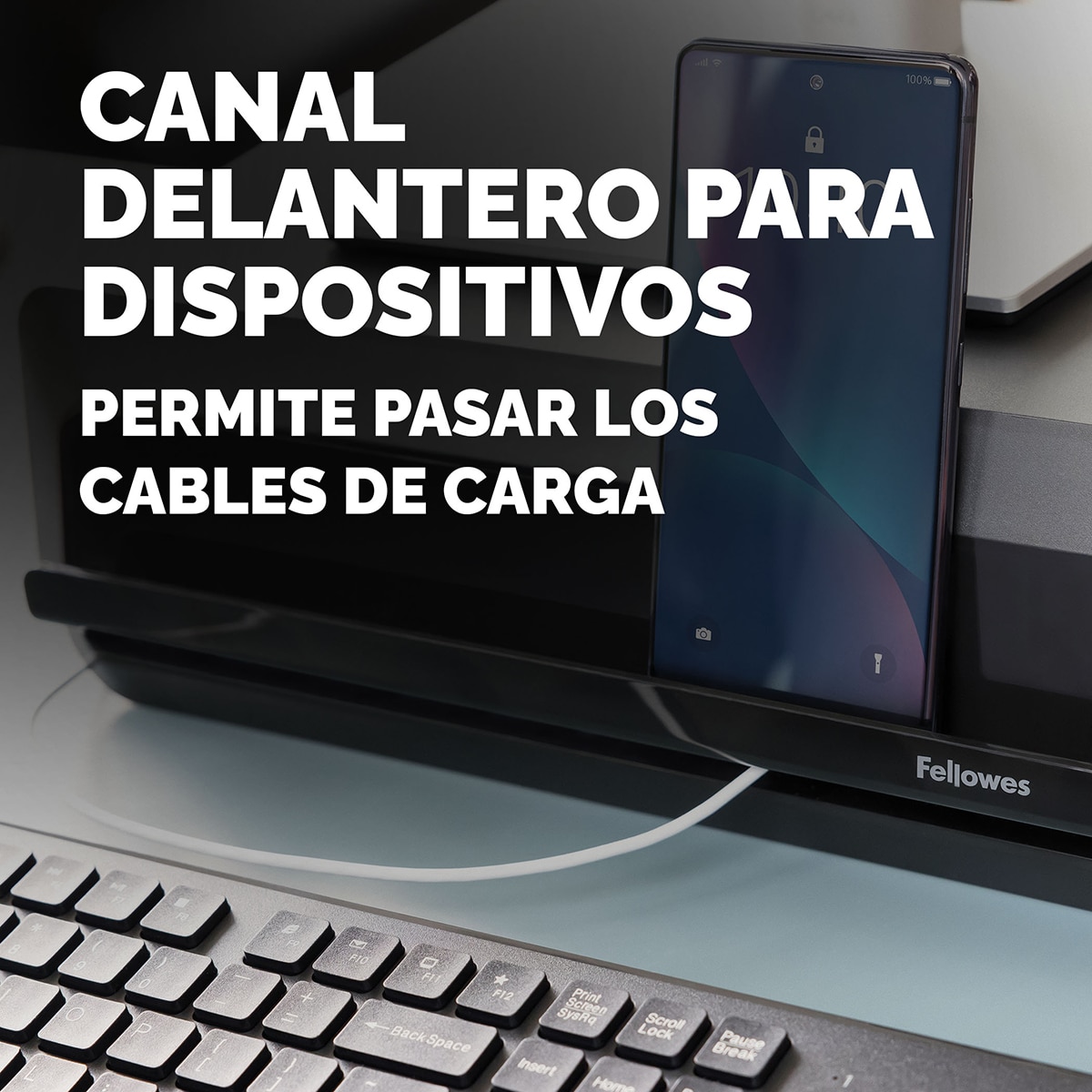 Soporte elevador para monitor Fellowes Breyta negro, 100% reciclable - Negro / Gris Negro / Gris-6