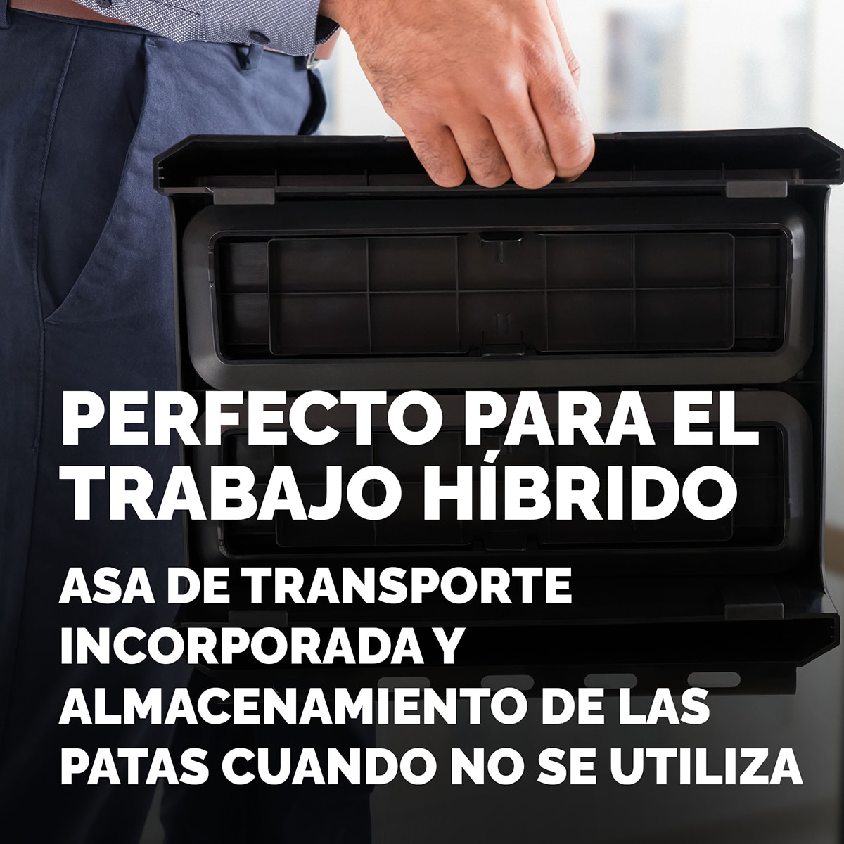 Soporte elevador para monitor Fellowes Breyta negro, 100% reciclable - Negro / Gris Negro / Gris-7