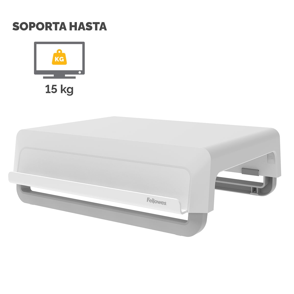 Soporte elevador para monitor Fellowes Breyta blanco, 100% reciclable Blanco / Gris-4