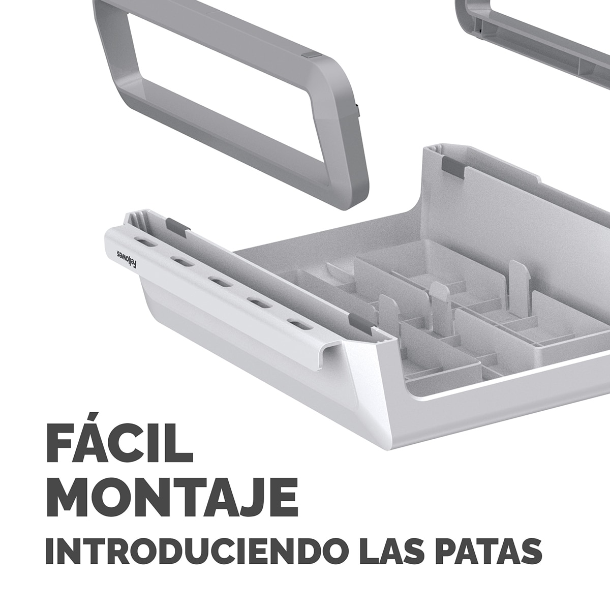 Soporte elevador para monitor Fellowes Breyta blanco, 100% reciclable Blanco / Gris-8