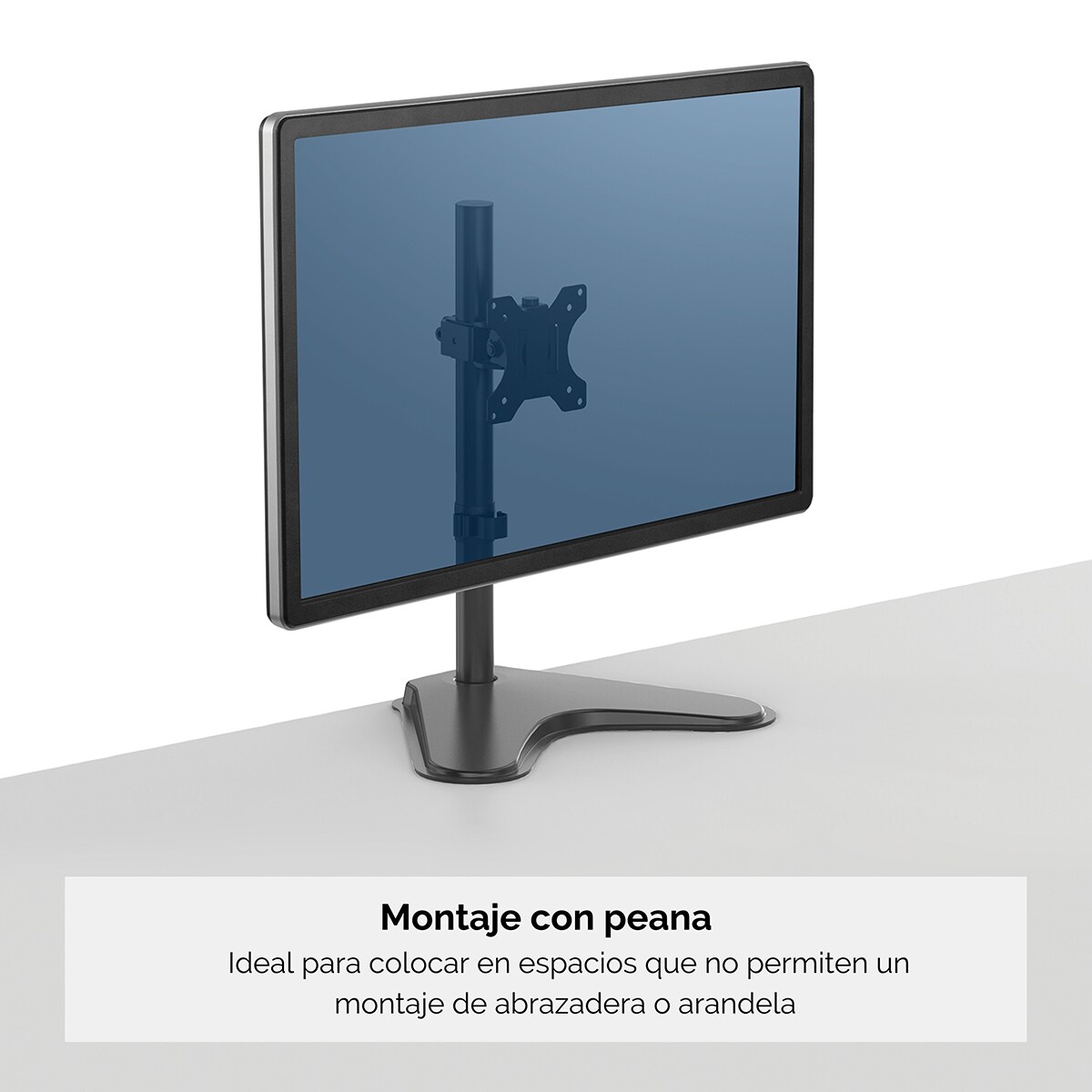 Brazo elevador para monitor con peana Fellowes Seasa, para 1 pantalla Negro-2
