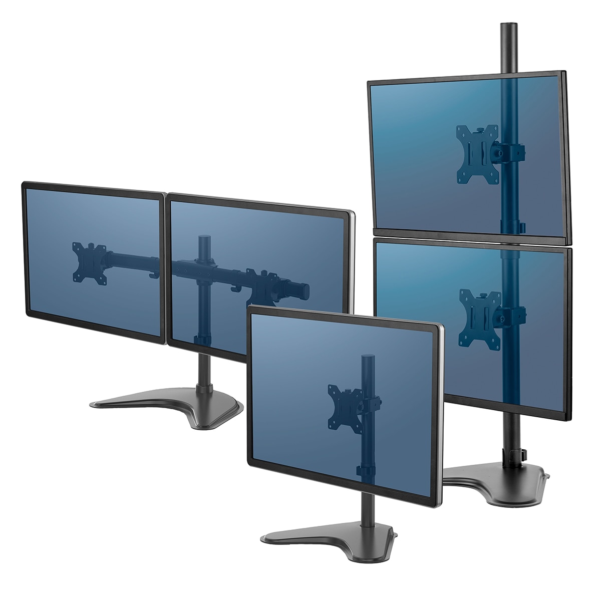 Brazo elevador para monitor con peana Fellowes Seasa, para 1 pantalla Negro-7
