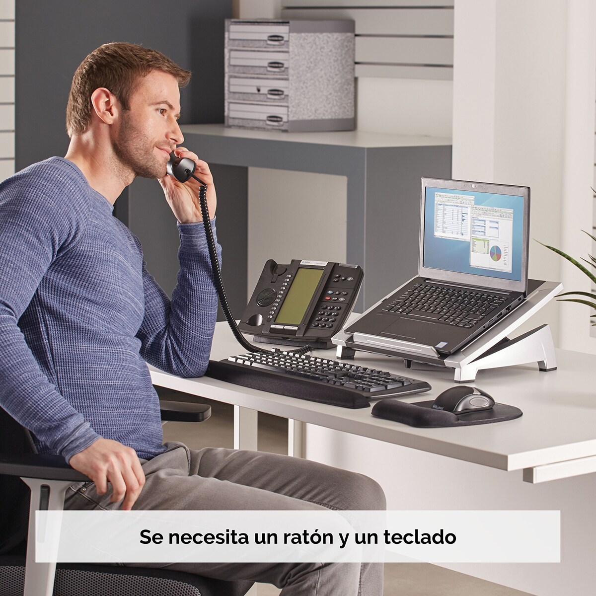 Soporte elevador para portátil Fellowes Office Suites Negro / Plata-6