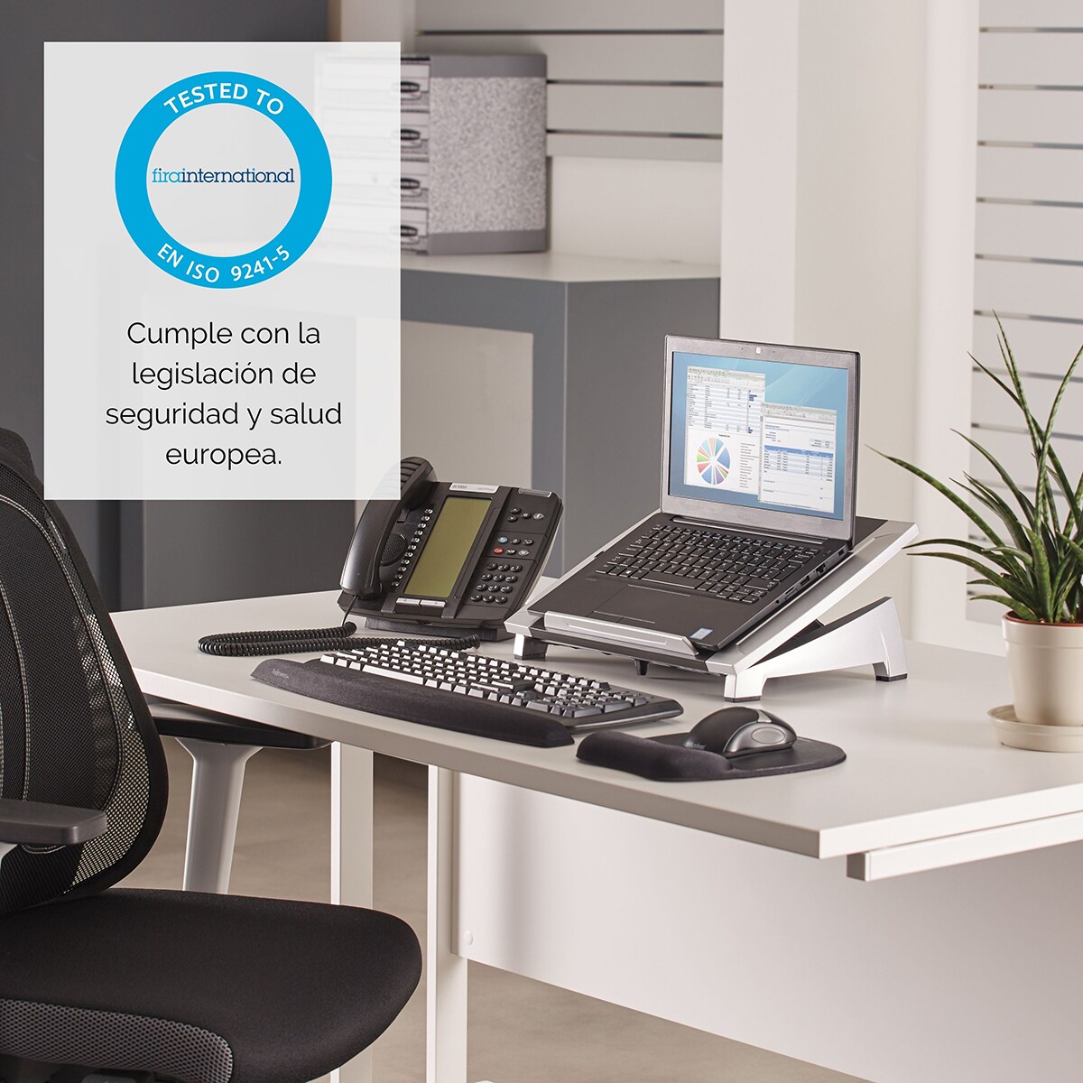 Soporte elevador para portátil Fellowes Office Suites Negro / Plata-7