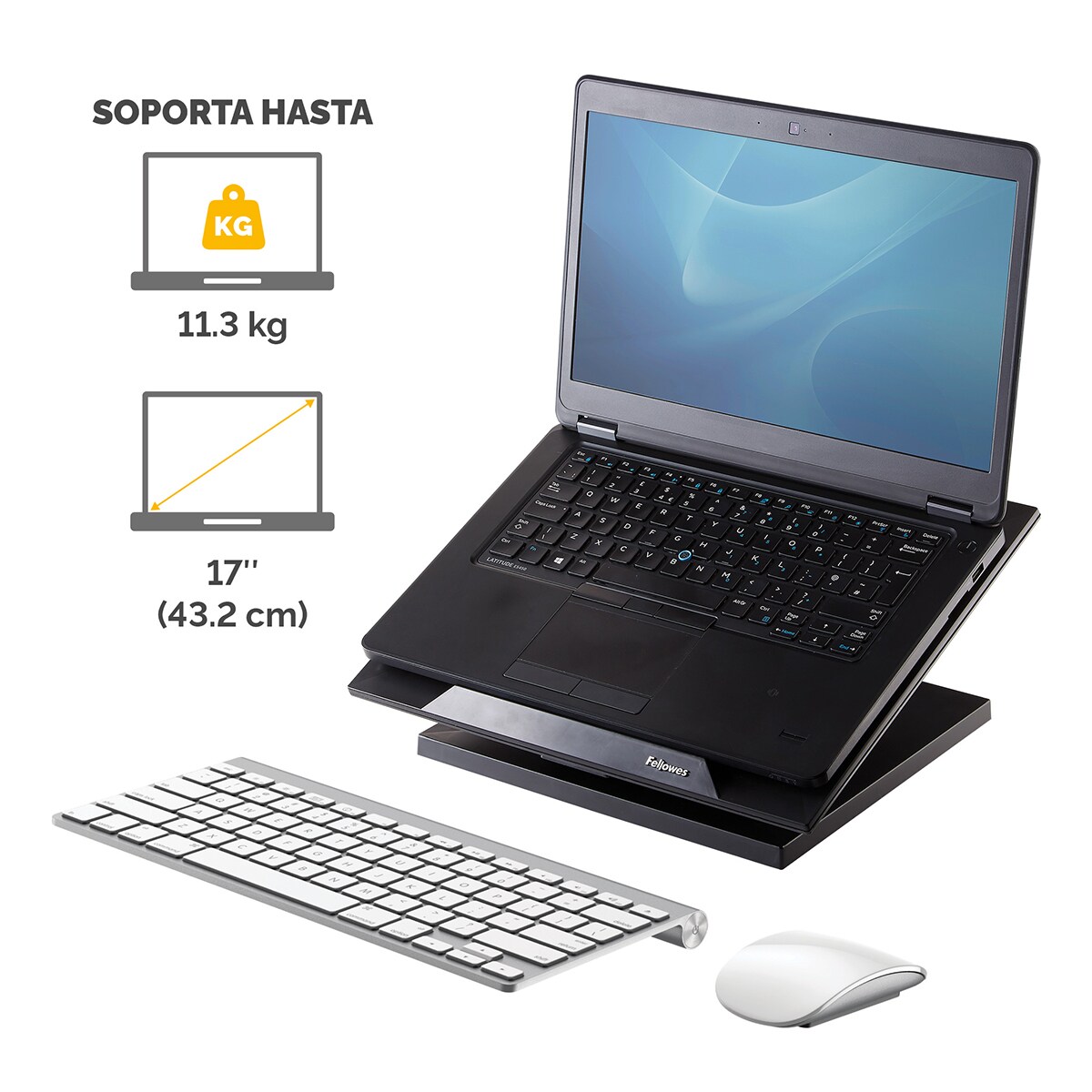 Soporte elevador para portátil Fellowes Designer Suites Negro-4