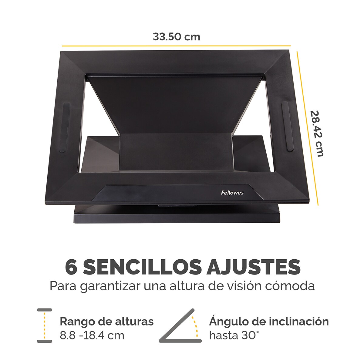 Soporte elevador para portátil Fellowes Designer Suites Negro-5